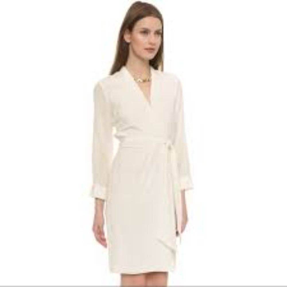 NWT Alice + Olivia Tristan Gathered Wrap Dress Size 8